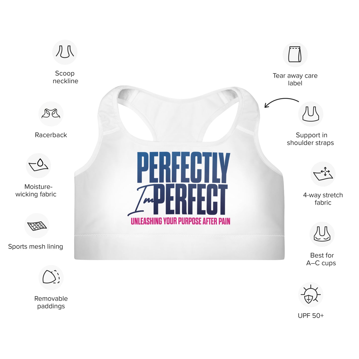 Perfectly Imperfect Padded Sports Bra