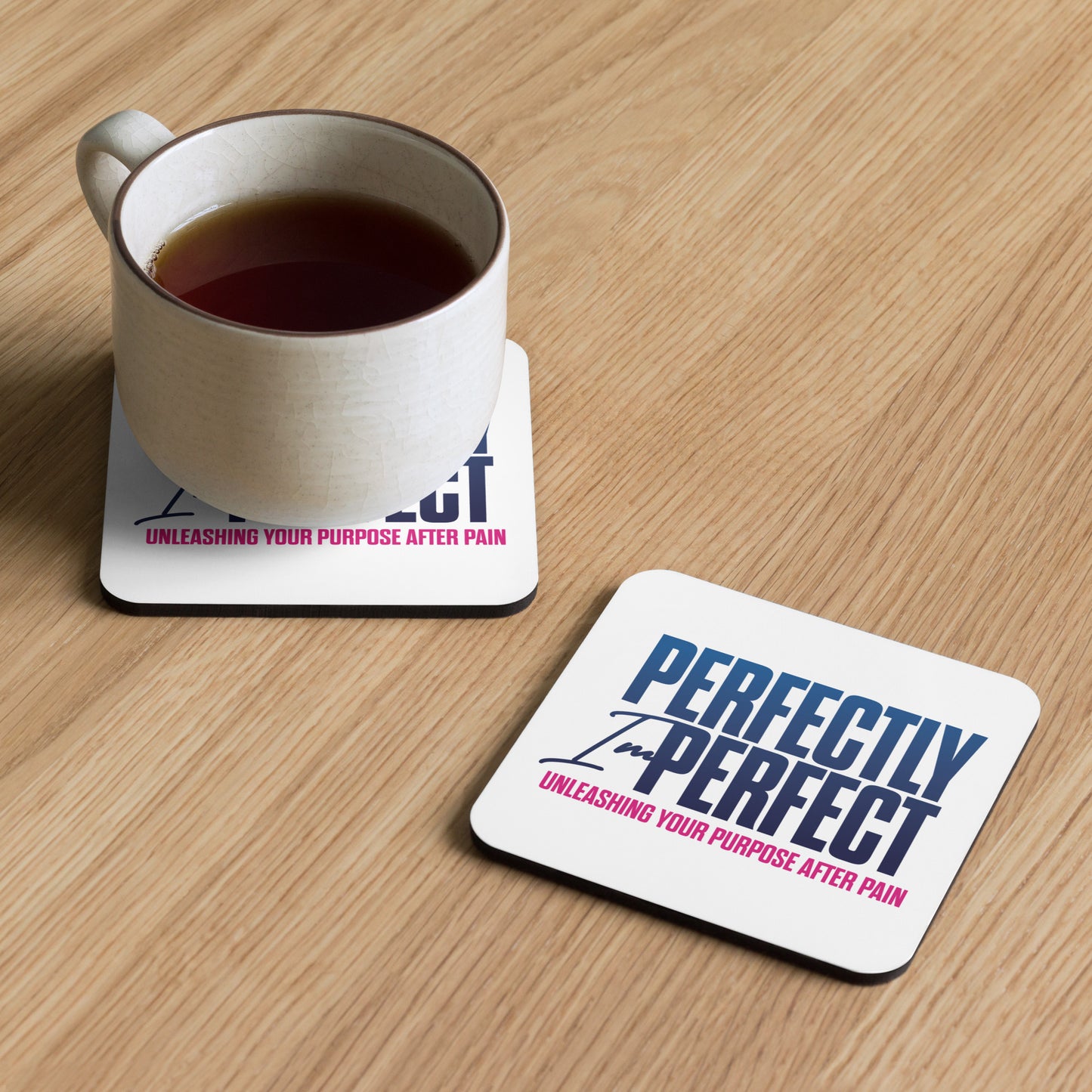 Perfectly Imperfect Cork-back coaster