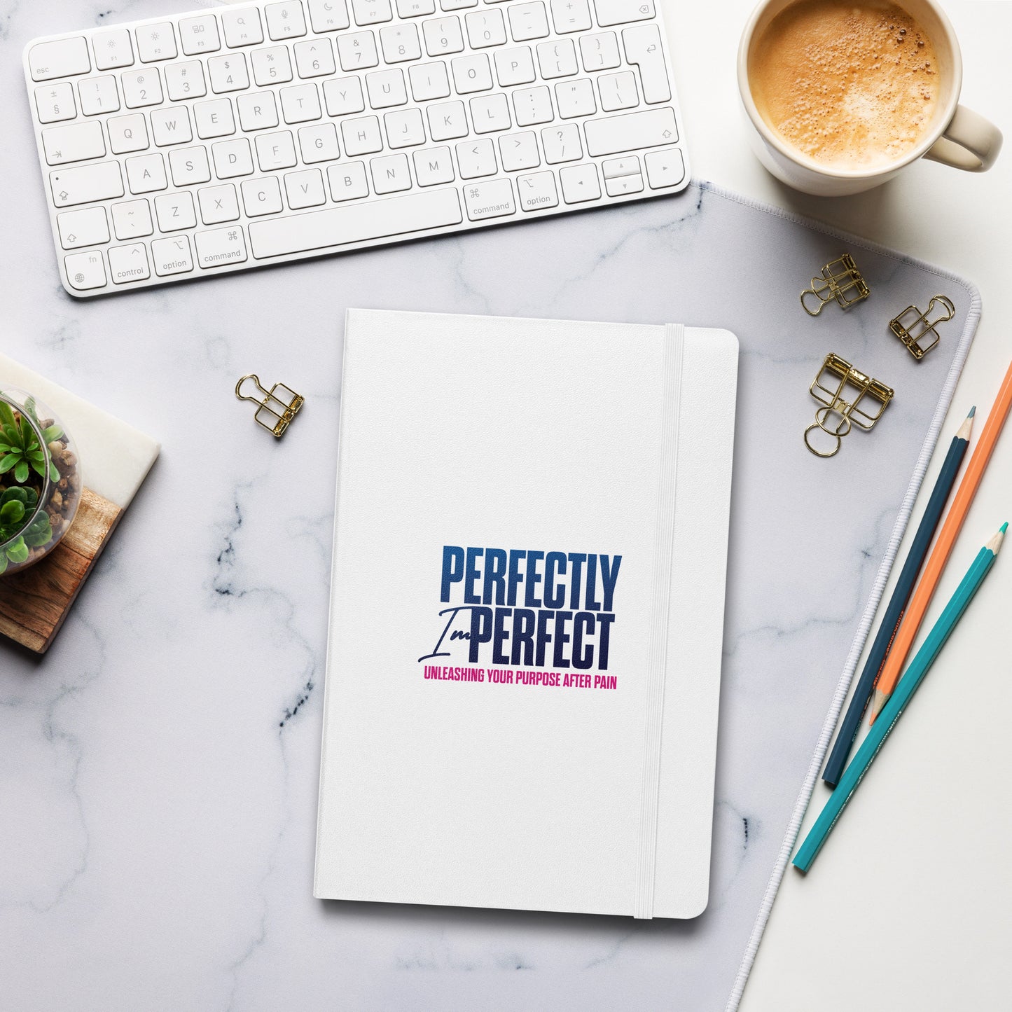Perfectly Imperfect hardcover bound notebook
