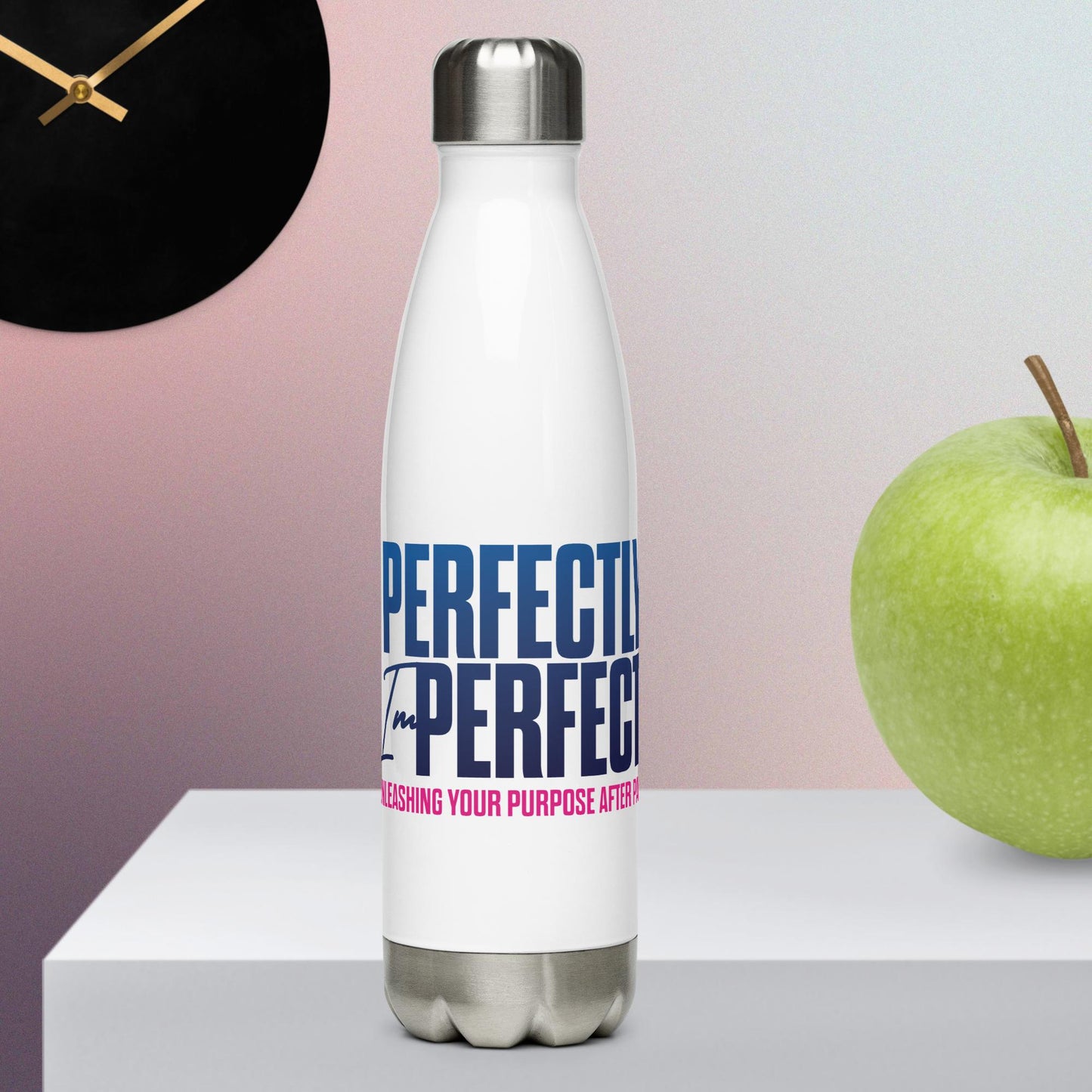 Perfectly Imperfect stainless steel water bottle