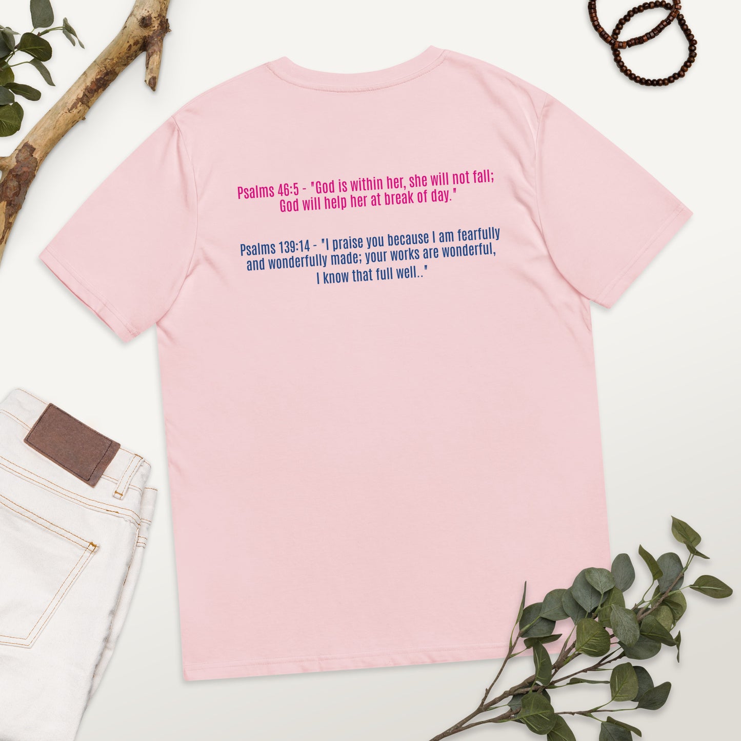 Perfectly Imperfect Unisex organic cotton t-shirt with Bible Scriptures