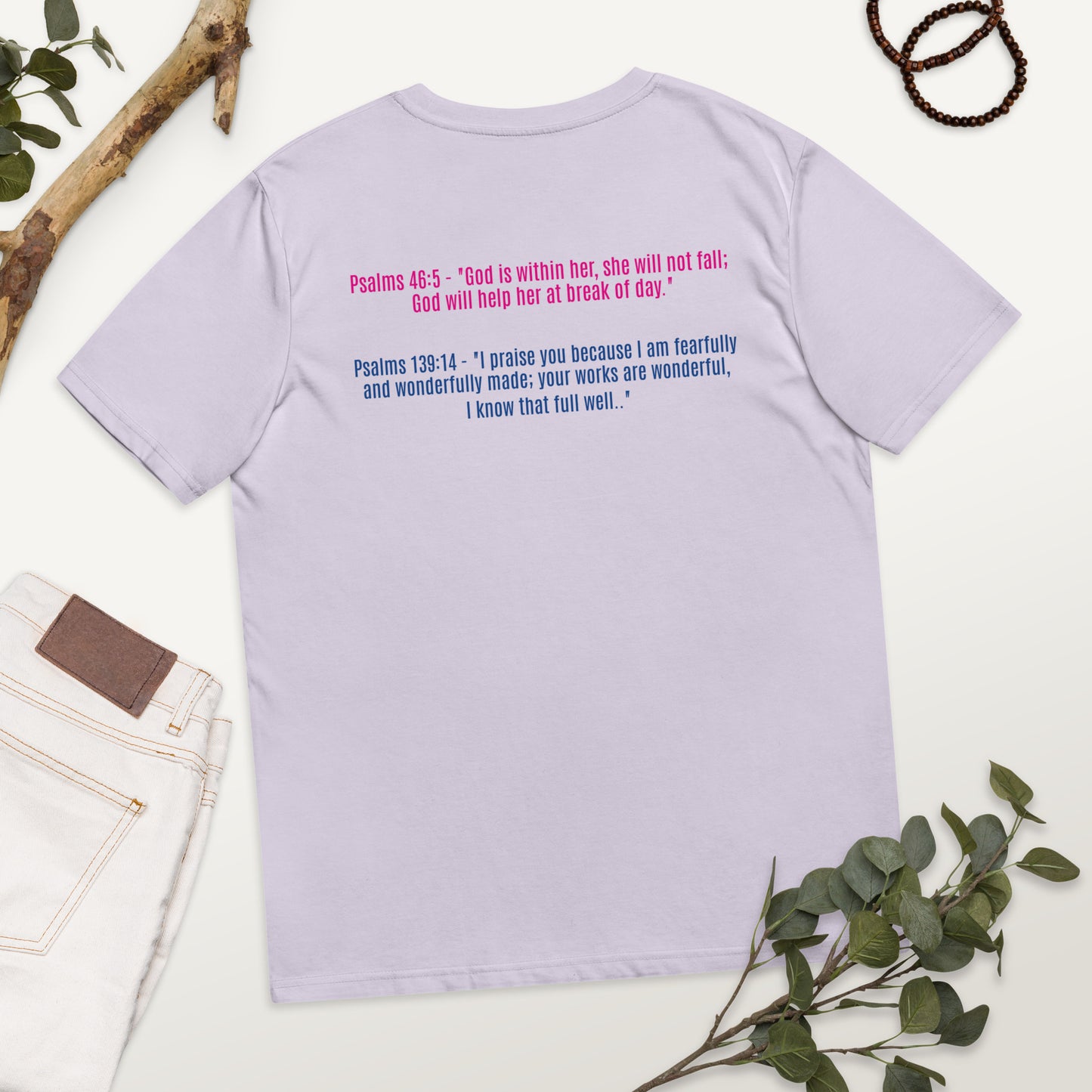 Perfectly Imperfect Unisex organic cotton t-shirt with Bible Scriptures