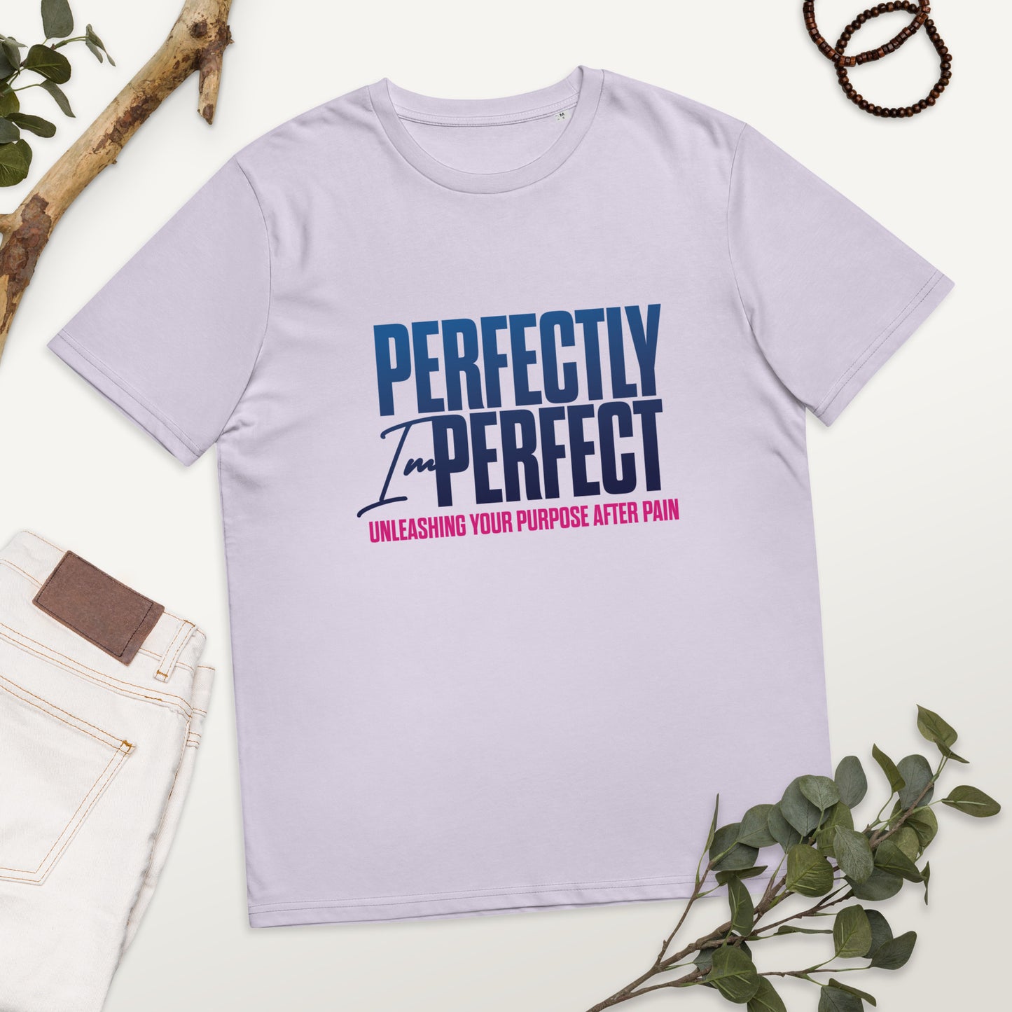 Perfectly Imperfect Unisex organic cotton t-shirt with Bible Scriptures