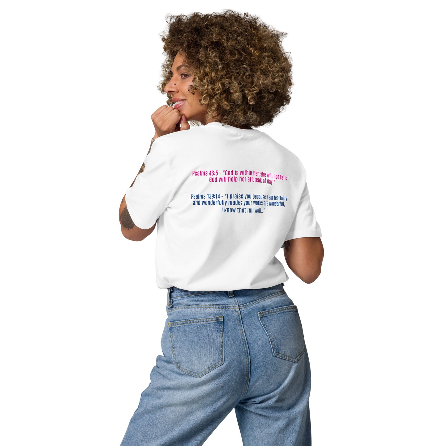 Perfectly Imperfect Unisex organic cotton t-shirt with Bible Scriptures