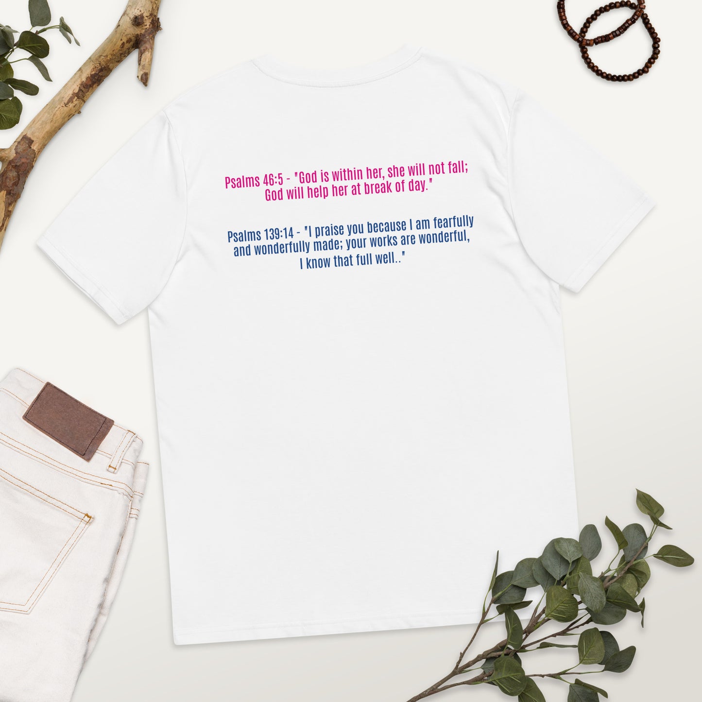 Perfectly Imperfect Unisex organic cotton t-shirt with Bible Scriptures
