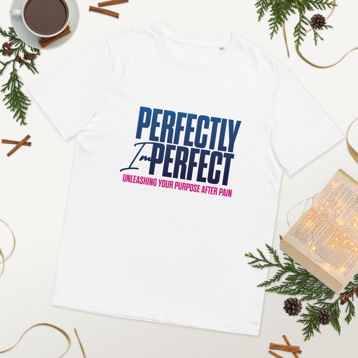 Perfectly Imperfect Unisex organic cotton t-shirt with Bible Scriptures