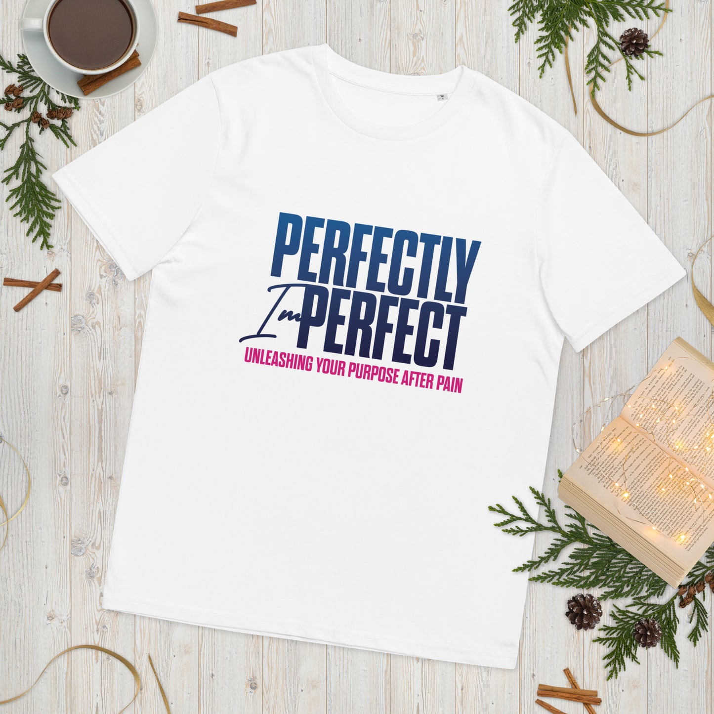 Perfectly Imperfect Unisex organic cotton t-shirt with Bible Scriptures