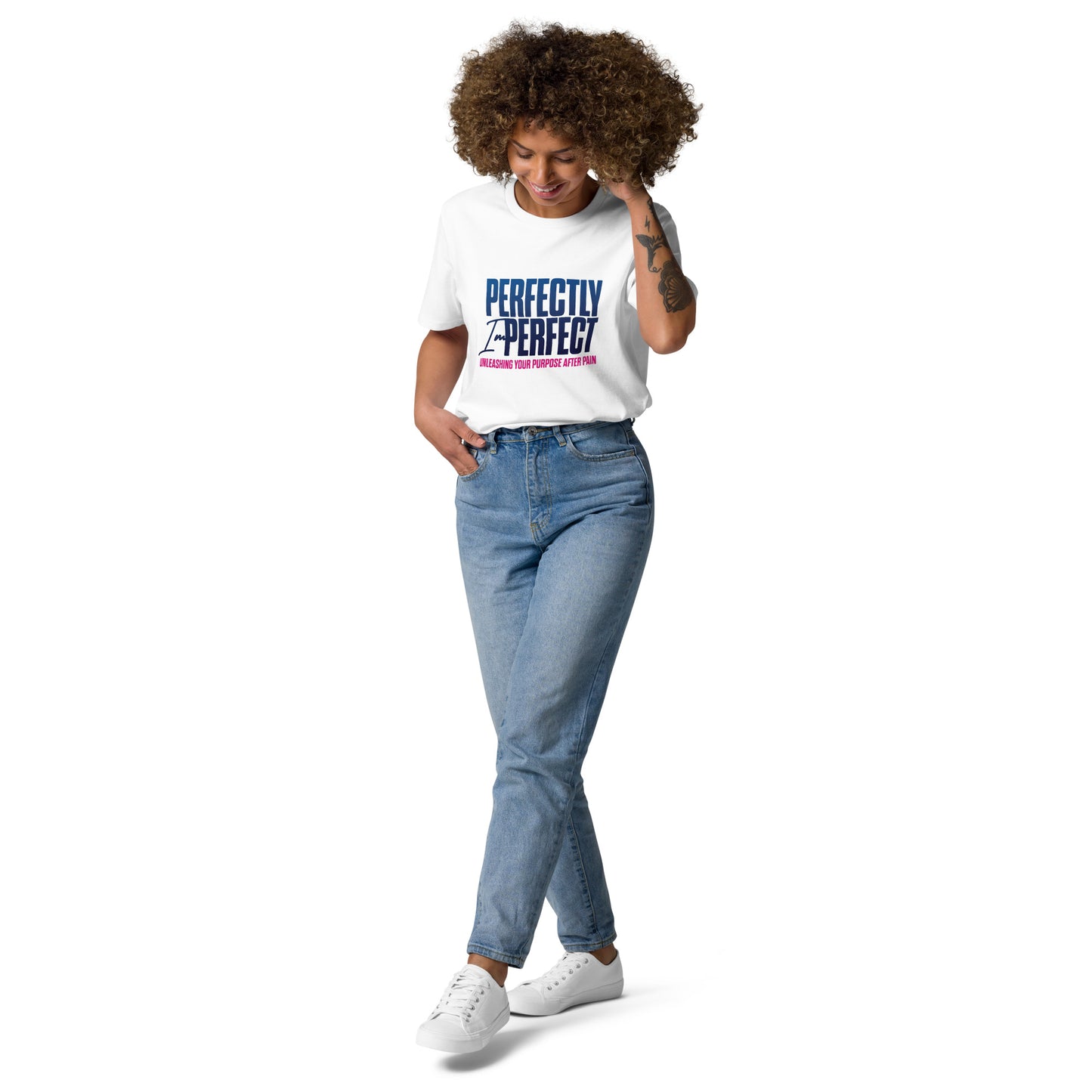 Perfectly Imperfect Unisex organic cotton t-shirt with Bible Scriptures