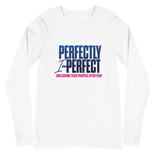 Perfectly Imperfect Unisex Long Sleeve Tee with Bible Scriptures