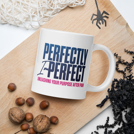 Perfectly Imperfect white glossy mug